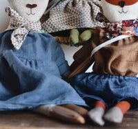 Woolgrass Farm - Ruthie The Rabbit With Bluebird Smock Dress