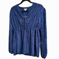 Mason & Belle - Lace Cinched Waist Blouse