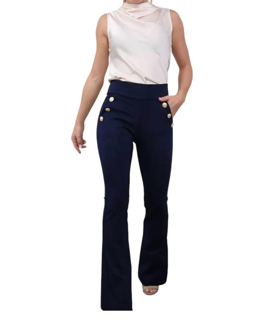 Veronica M - Button Ponte Pants