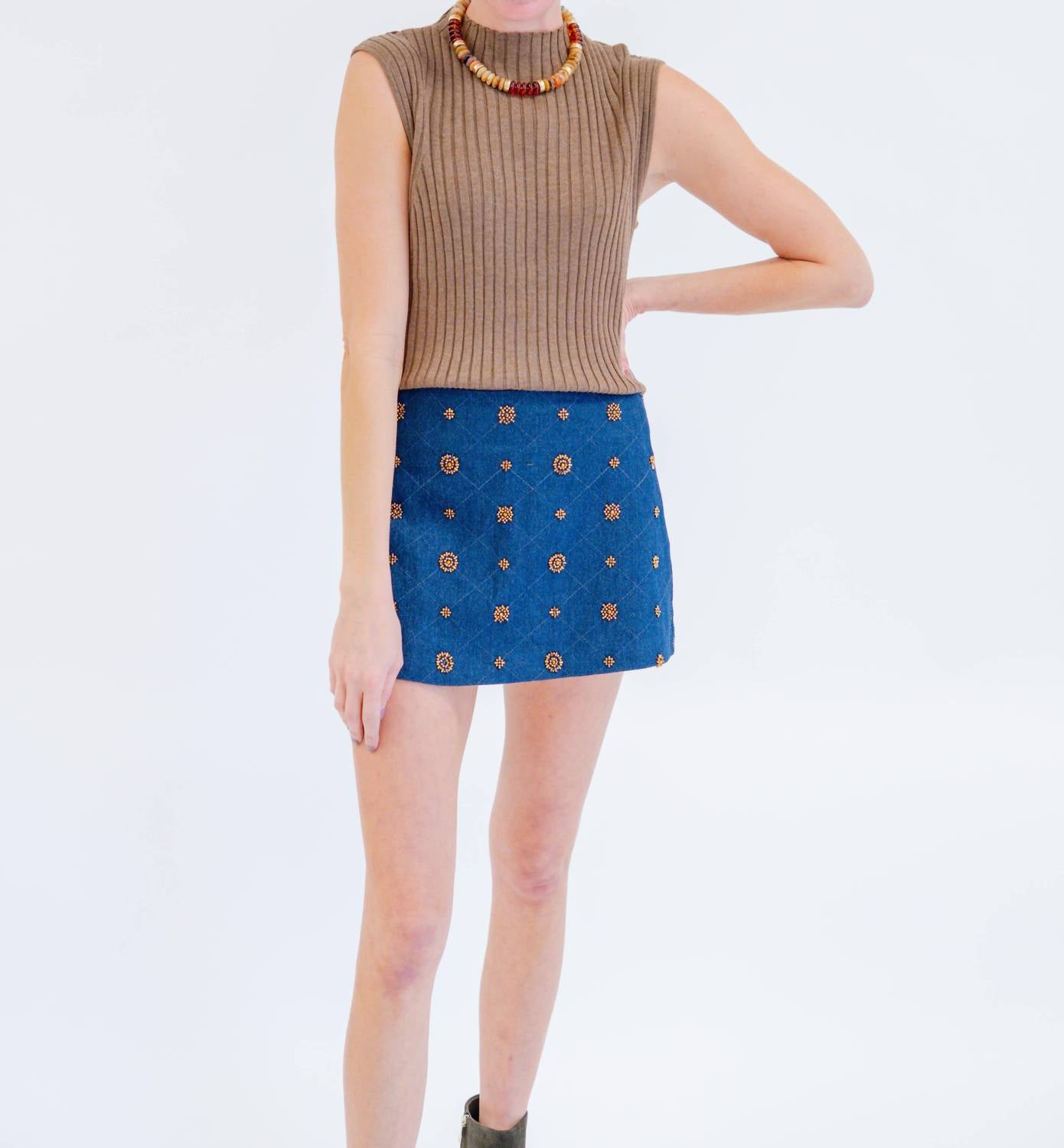 Raisonnel - Embelished Denim Skort