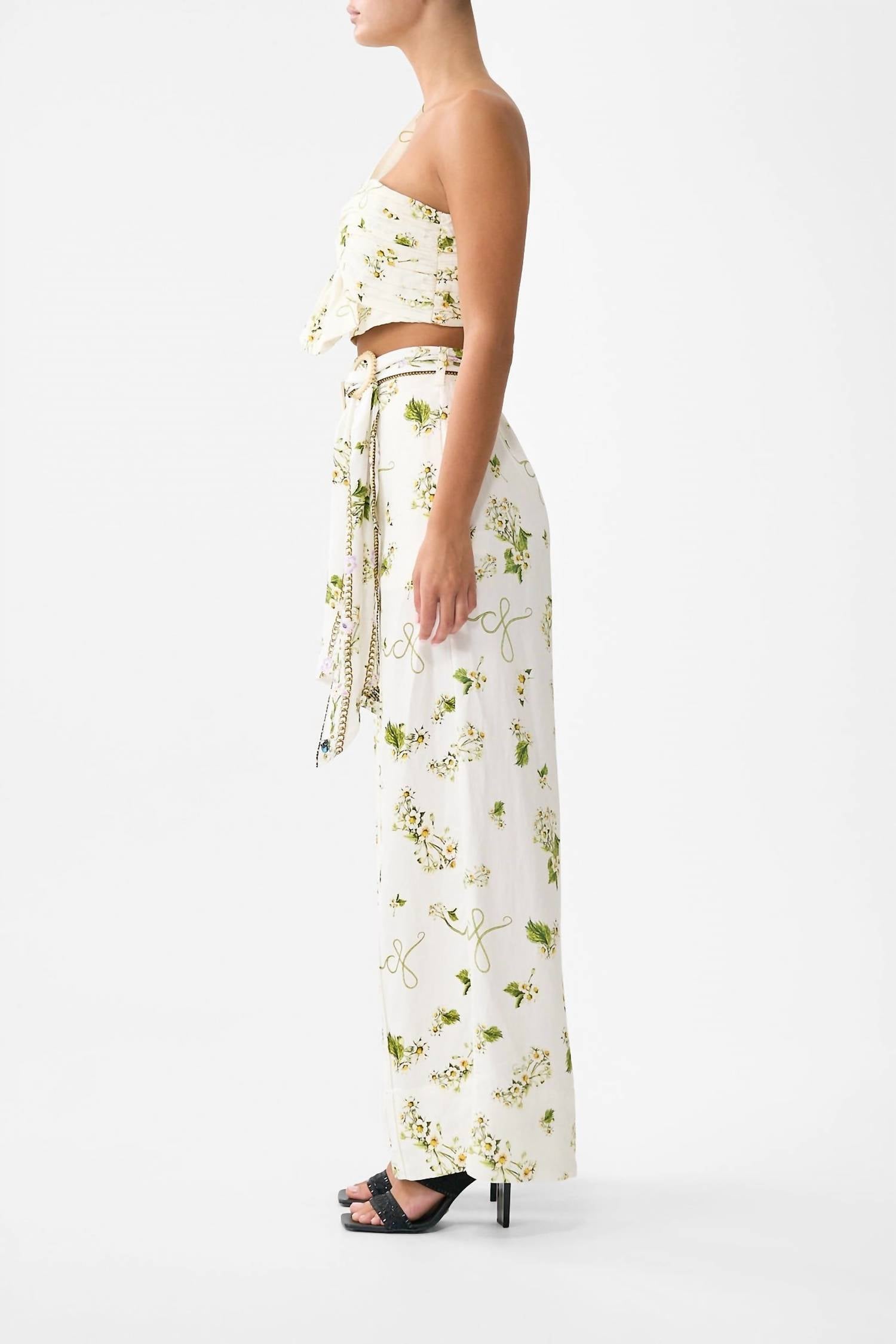 Camilla - Botanical Utopia Scarf Belt Wide Leg Pant