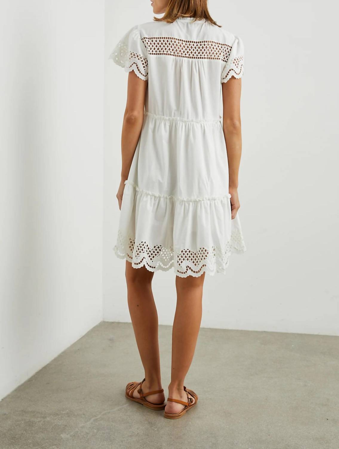 Rails Lettie Casual Dress in white - women's dress - detail view