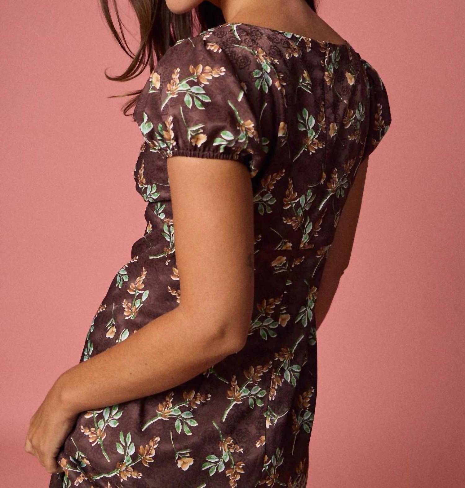 Papermoon - Floral Puff Sleeve Midi Dress