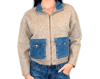 Charlie B - Long Sleeve Zipped Sweater Jacket