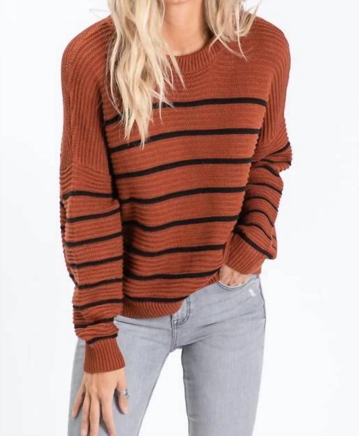 Hailey & Co - Fall Vibes Striped Sweater