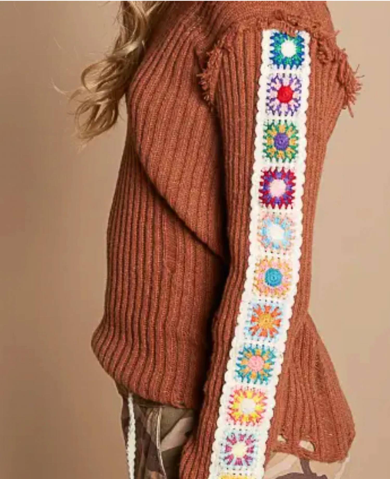 Pol - Patchwork Crochet Sweater
