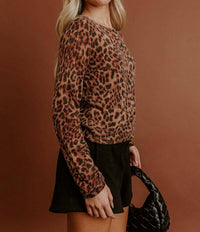 Olivaceous - Leopard Cardigan