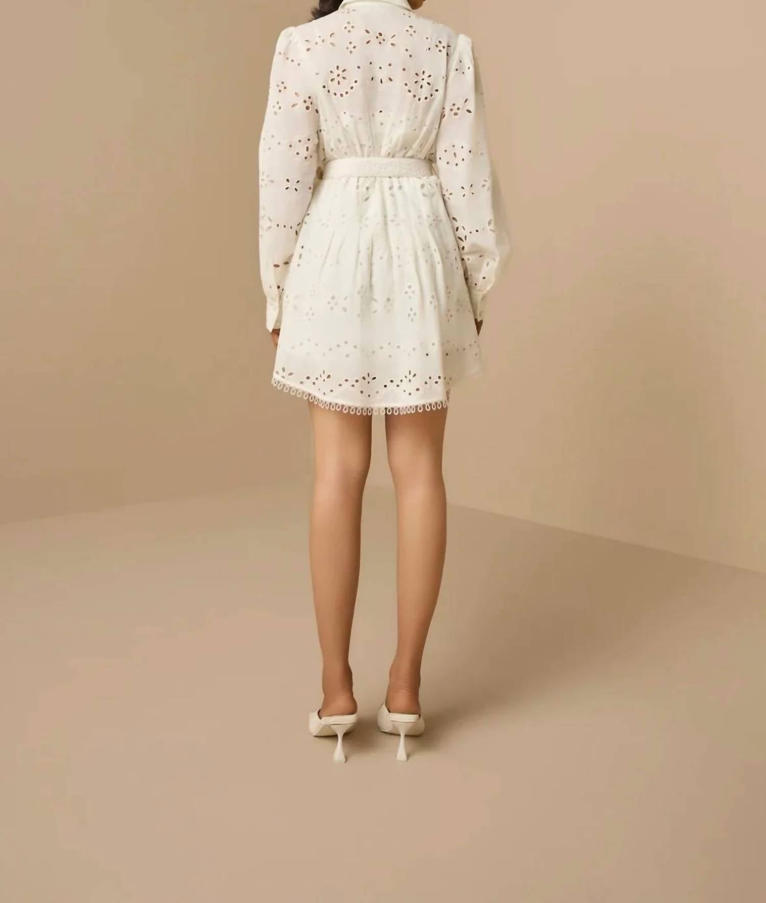 Hemant & Nandita - Eyelet Mini Dress