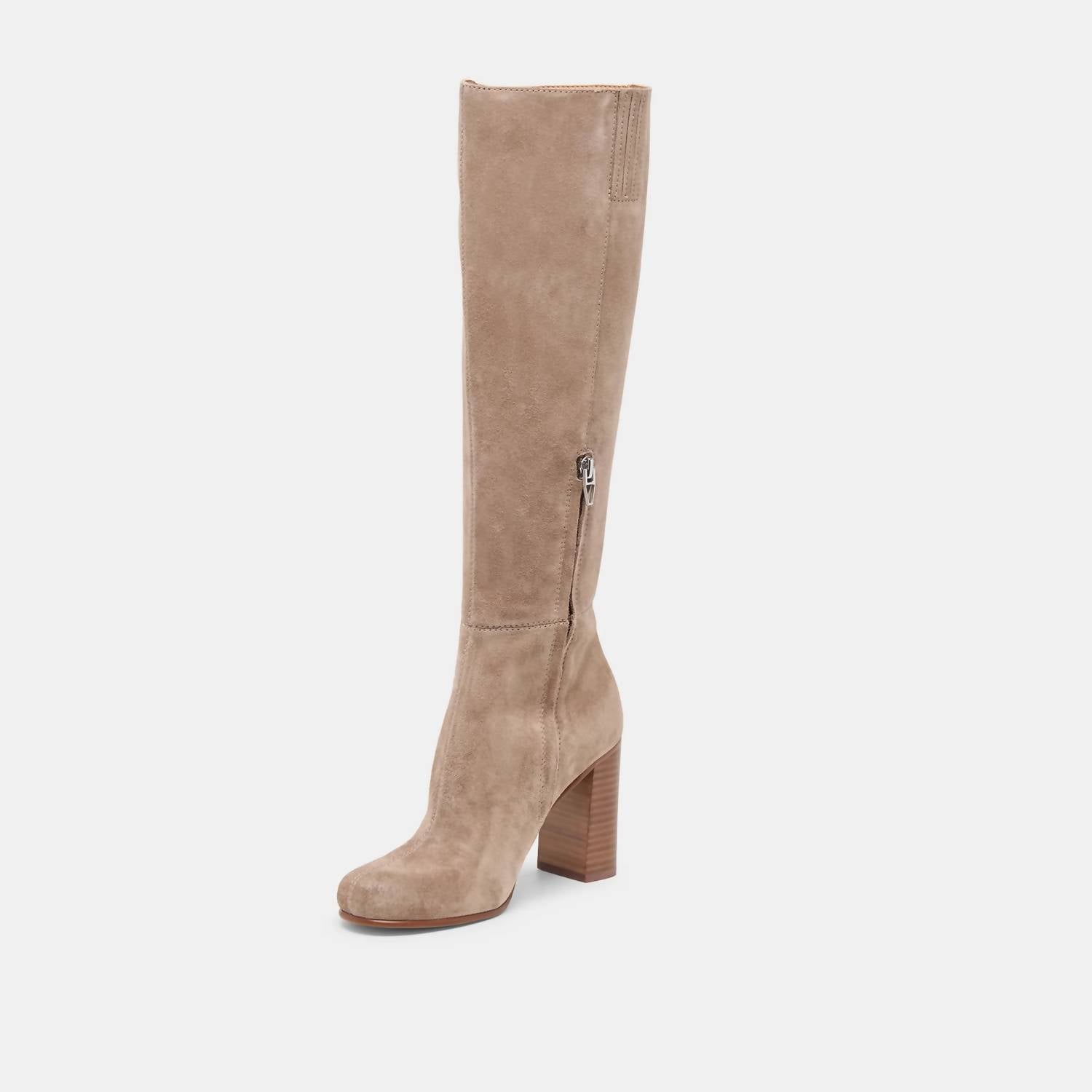 Dolce Vita Women's Hudsin Barley Suede Boots in light tan - women's shoe