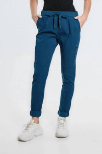Tina Stephens Italy - Danica Tie Waist Cuff Hem Pants