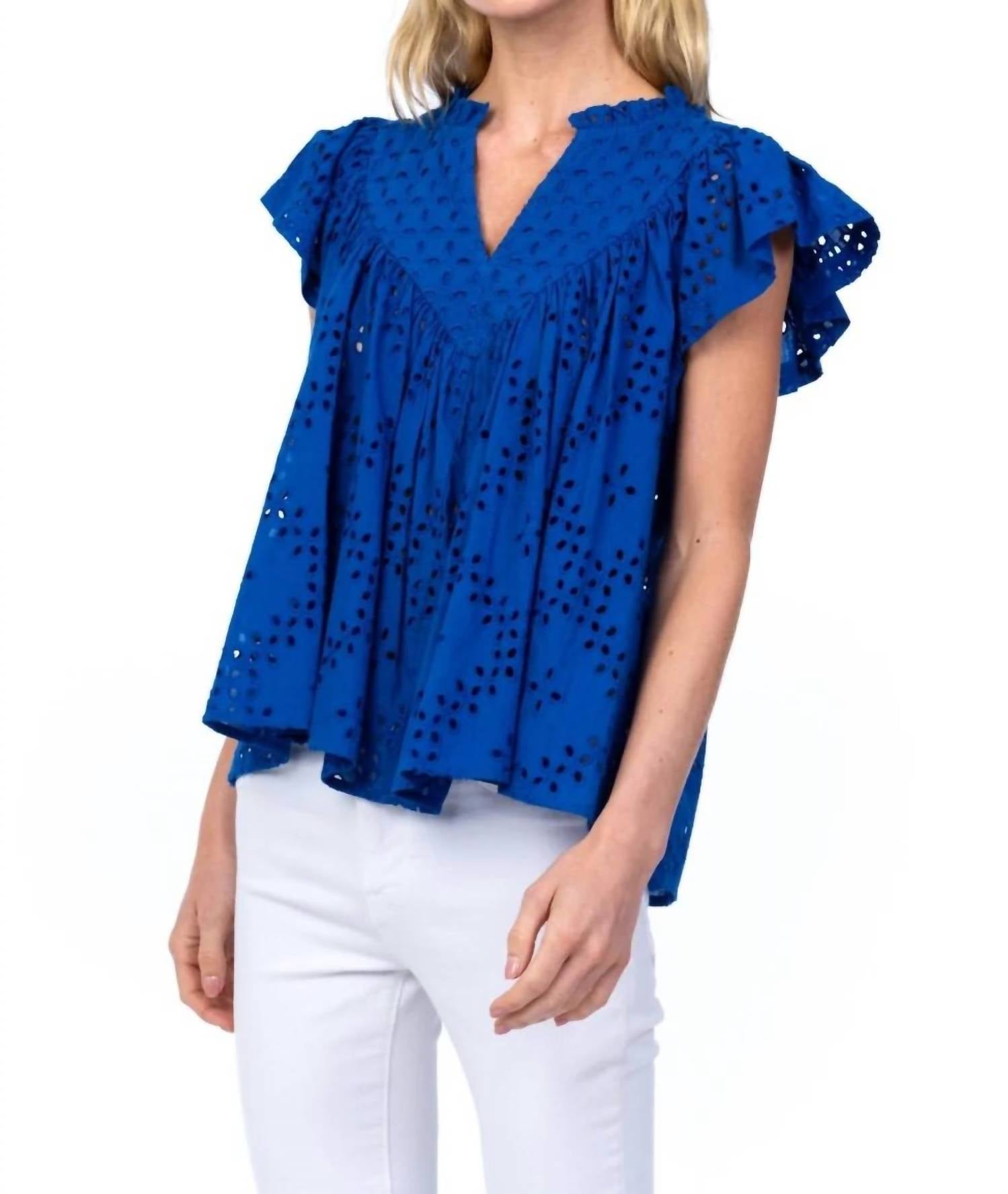 Mahila - Olene Ruffle Sleeve Top