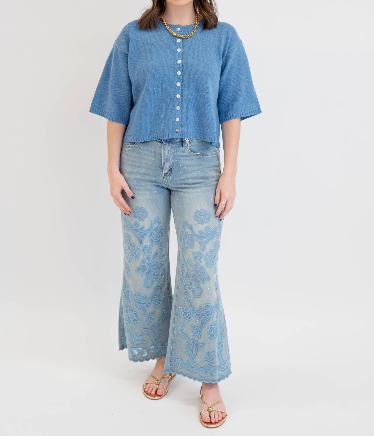 MOD REF Stacey Cardigan in blue 1 - women's cardigan - view 4