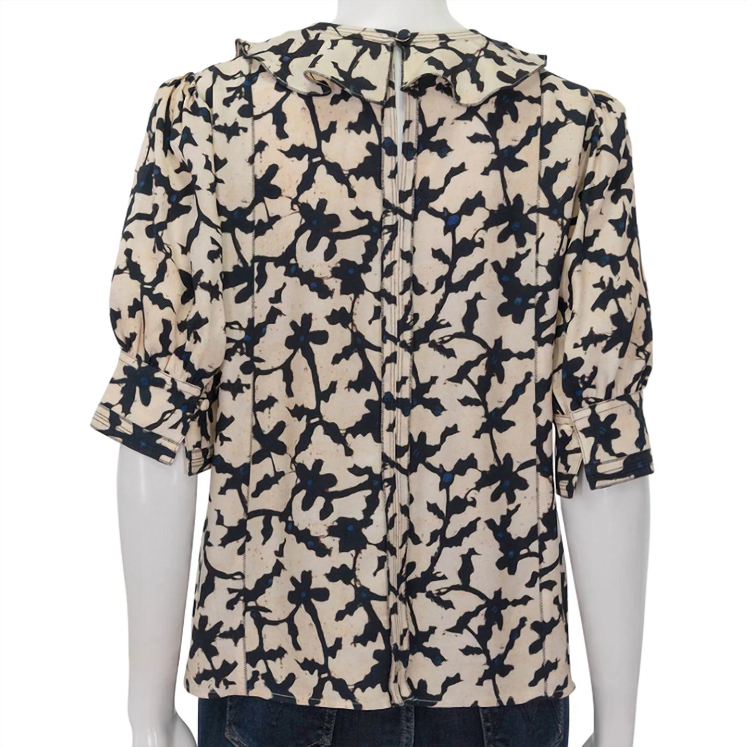 Ulla Johnson Women's Amisa Top in moonstone - women's blouse - detail view