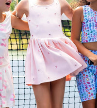 Lola + The Boys - Girls Heart Scuba Tennis Dress