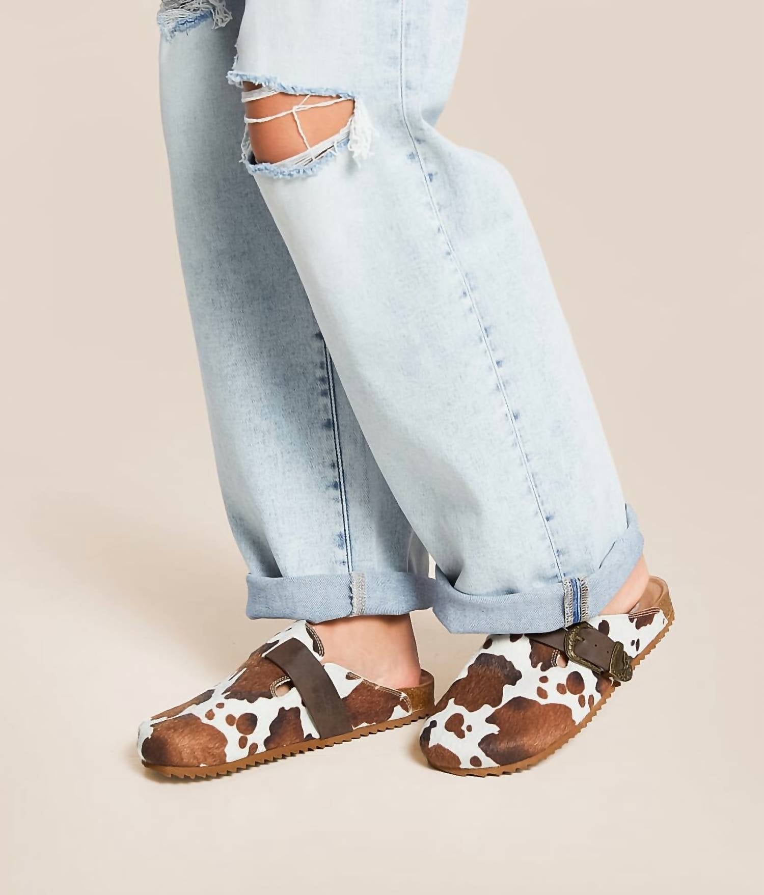 Very G - Andy cow print mule