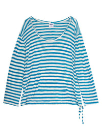 Always For Me - Women's Striped Active Hooded Top - Plus