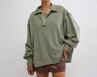 Free People - Henley Sweatshirt