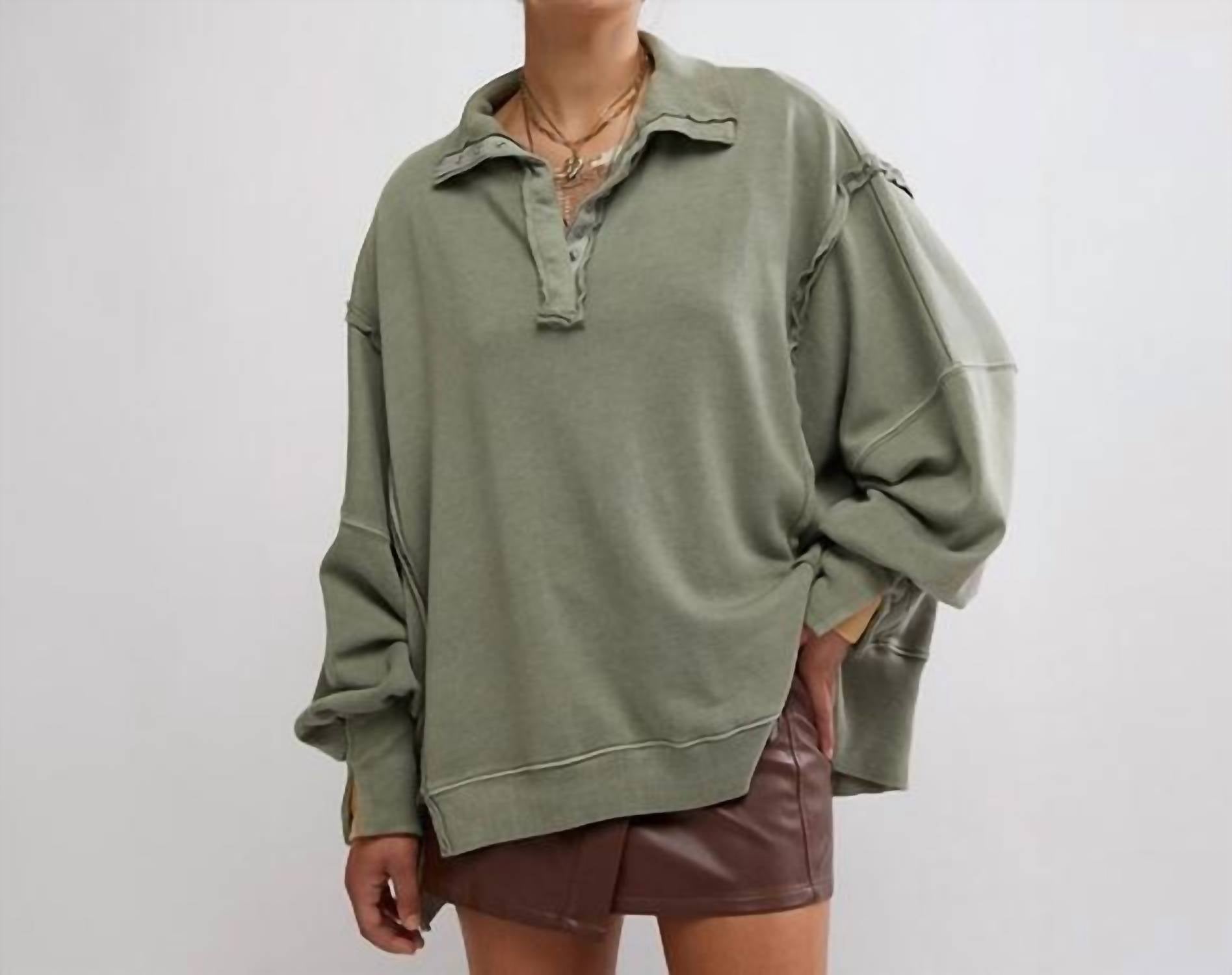 Free People - Henley Sweatshirt