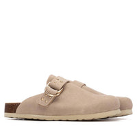 Xti Women's Refresh Suede Clogs in beige - women's shoe - alternate view