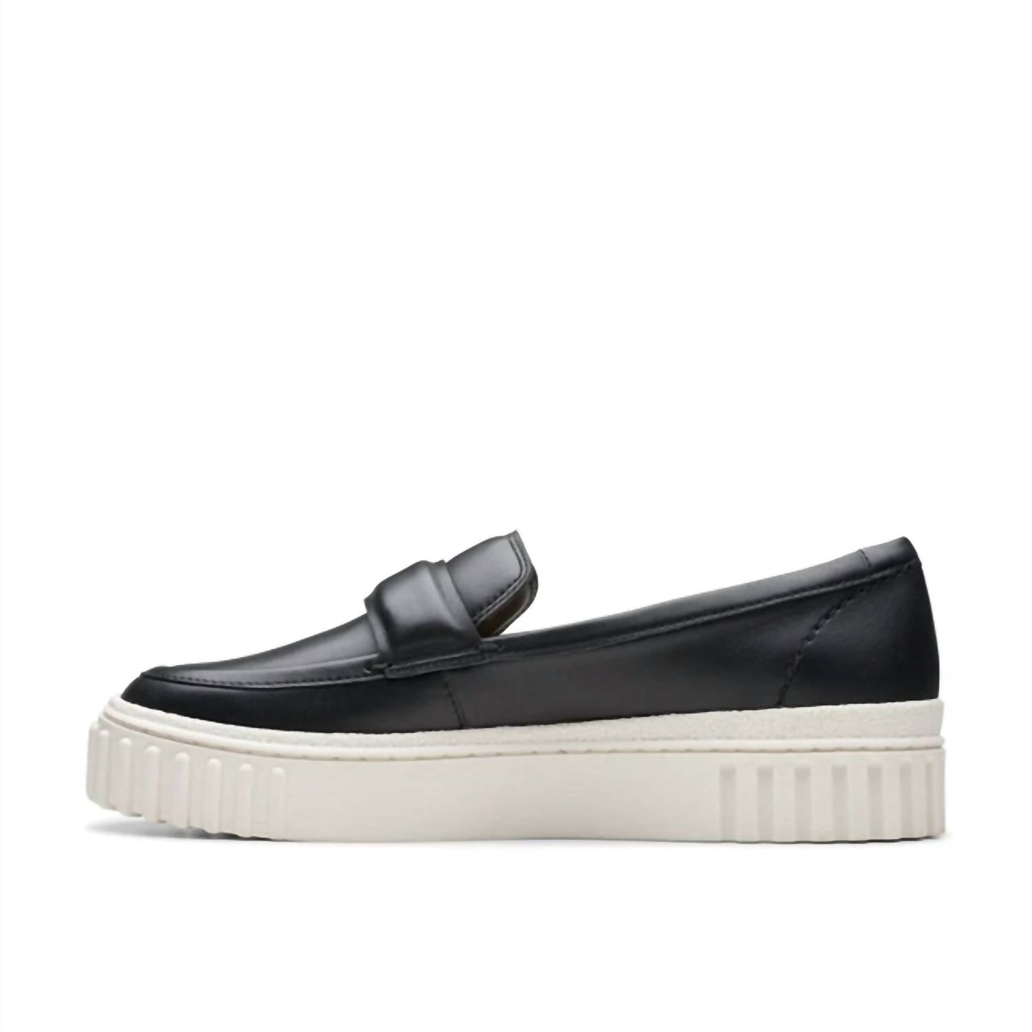 Clarks Women's Mayhill Cove Loafers in black leather - women's flats - alternate view