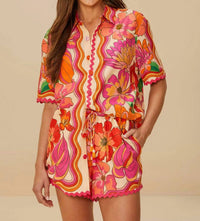 Farm Rio - BEIGE SPRING AFFAIR SHIRT