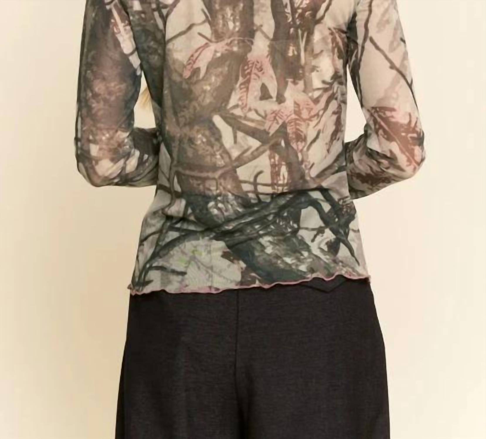 Davi & Dani - Tree Camo Mesh Top