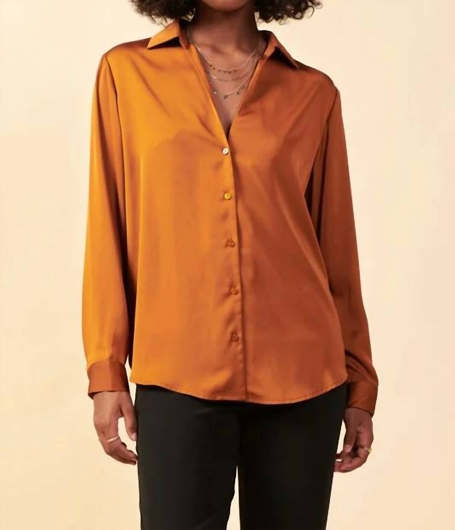 Skies Are Blue - Long Sleeve Recycled Poly Button Down Shirt
