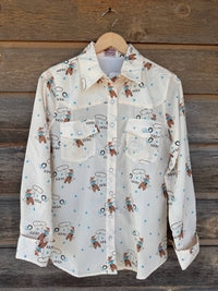Howdy Hanny - Star Cowboy Long Sleeve Button Up Shirt