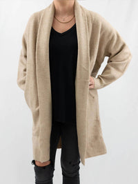 Lush - Long Foldover Collar Cardigan