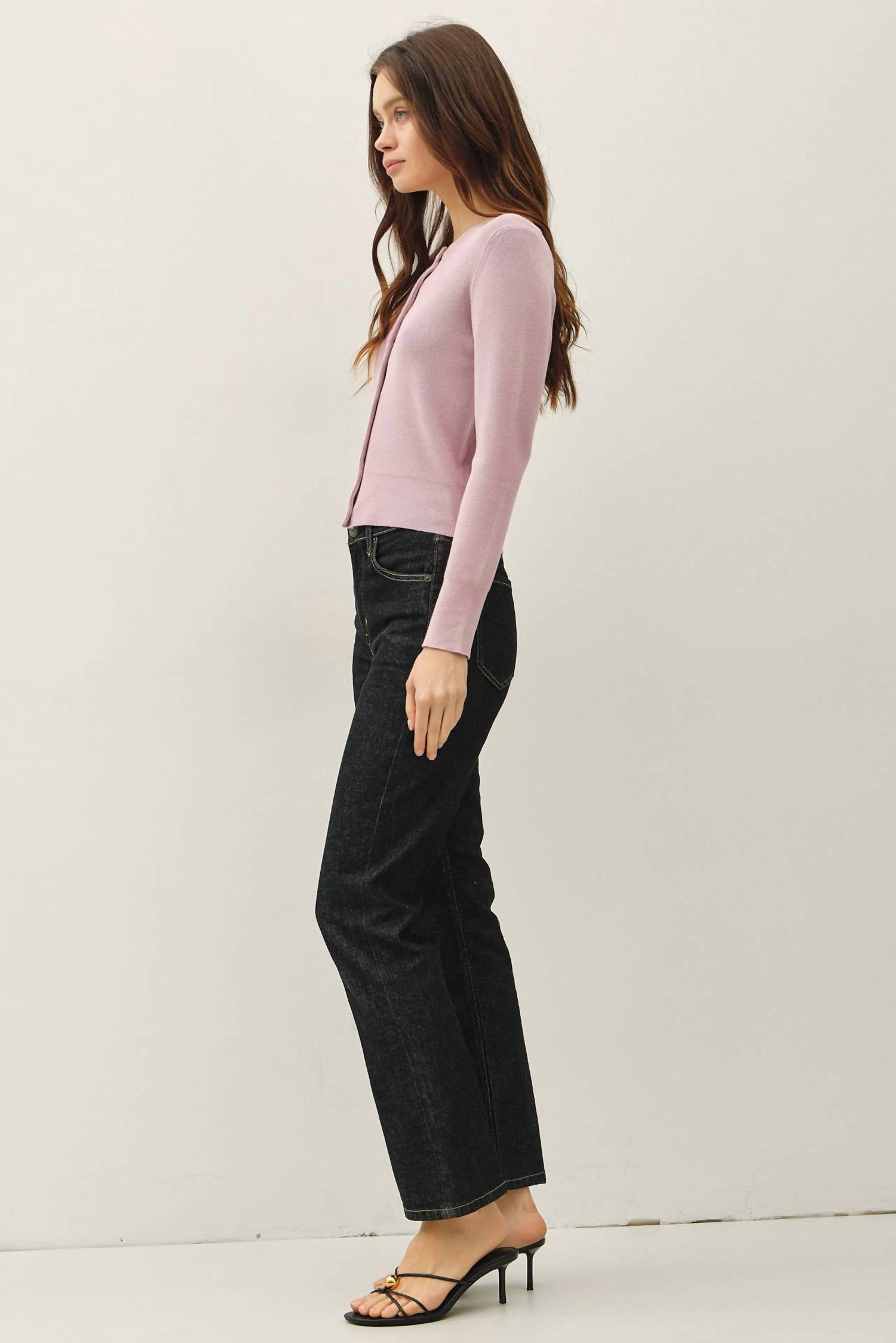 Be Cool - Ribbed Crewneck Cardigan
