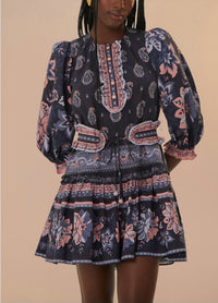 Farm Rio - BLUE AYLA MINI DRESS