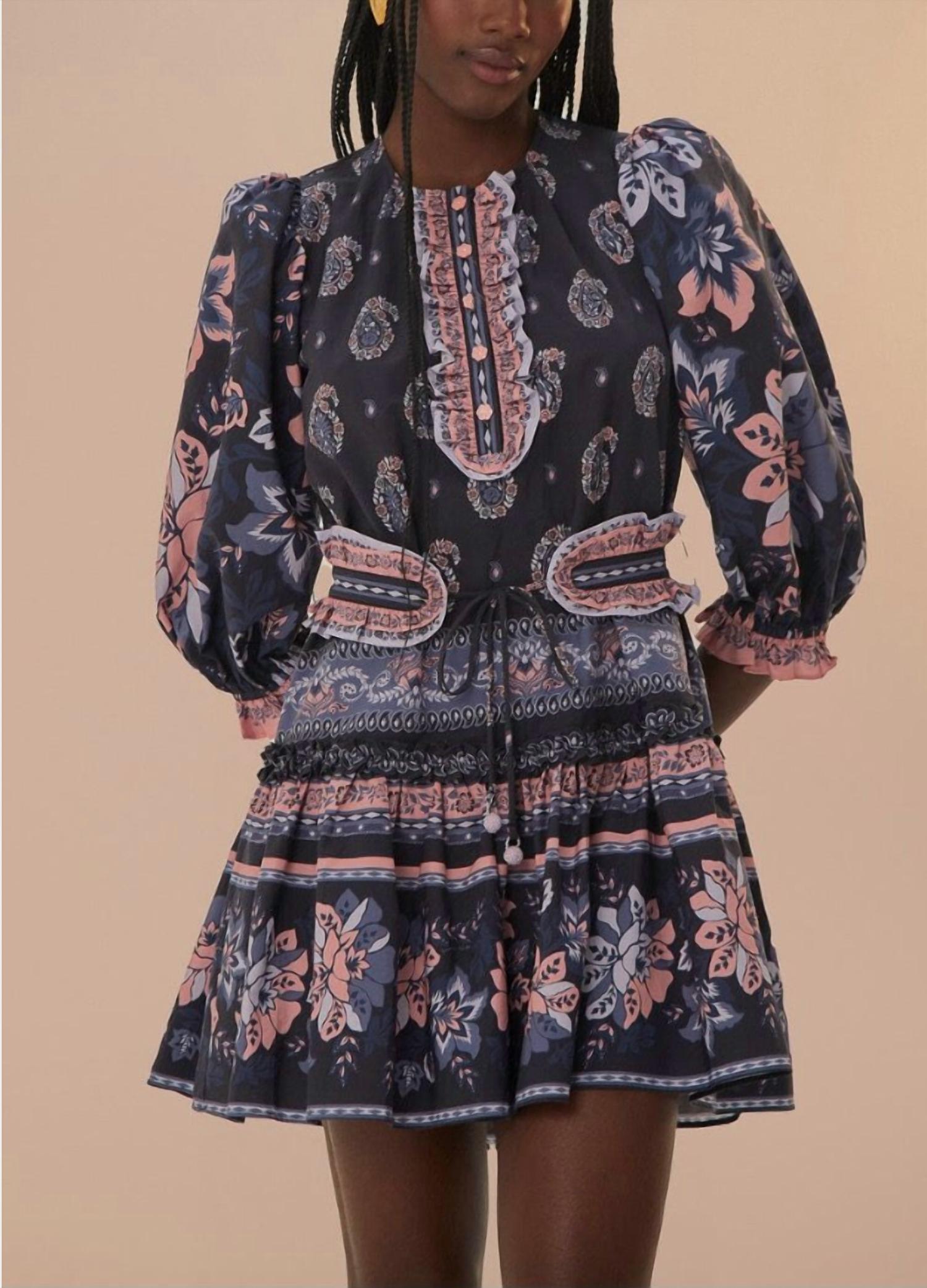Farm Rio - BLUE AYLA MINI DRESS
