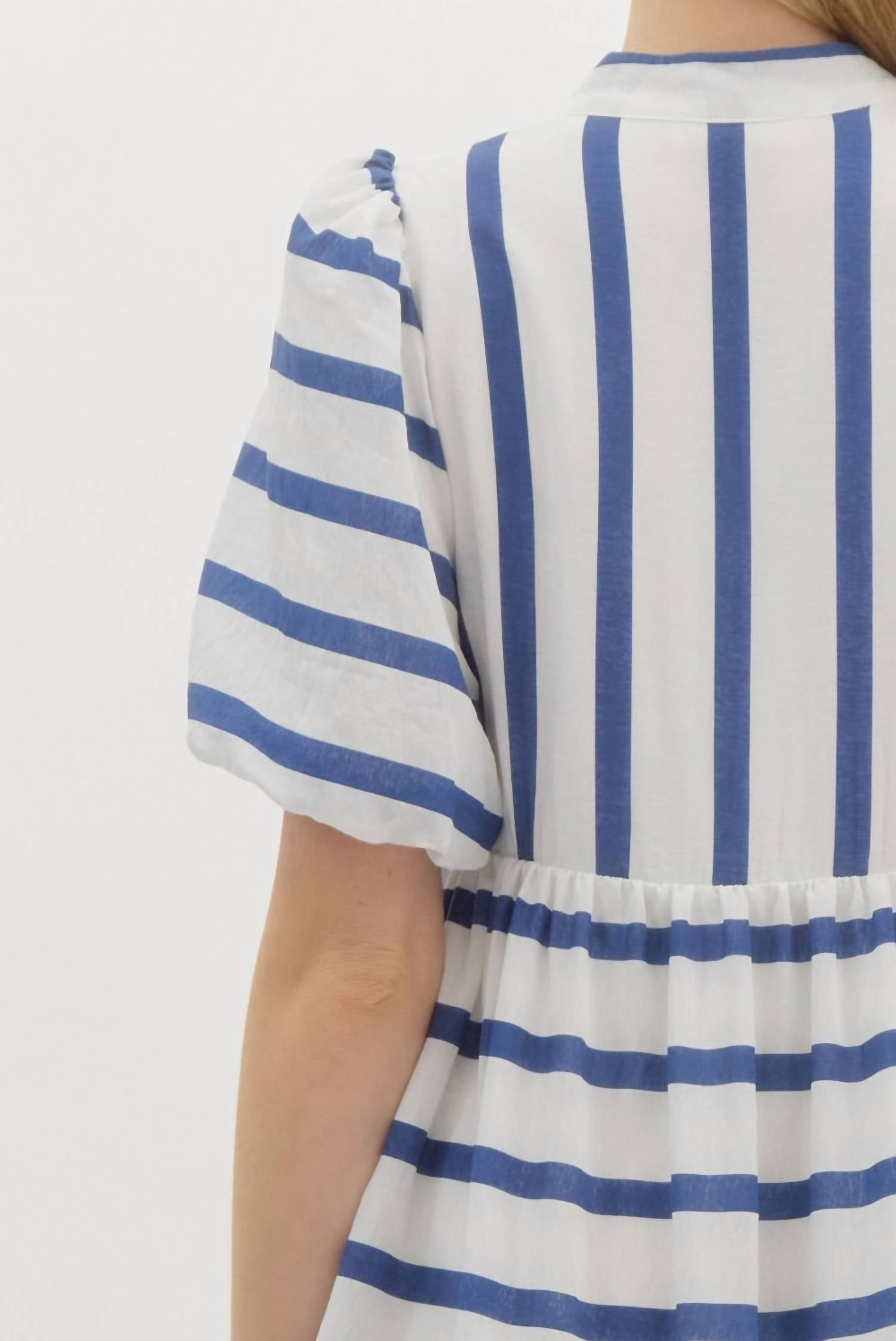 entro Claire Midi Dress in blue - women's dress - view 6