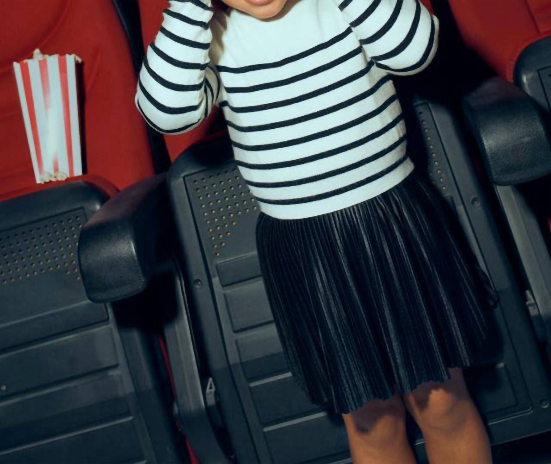 Mayoral - Scallop Neck Knit Stripe Top