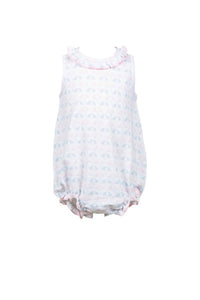 THE PROPER PEONY Kid's Umbrella Bubble Romper in white - kids' item