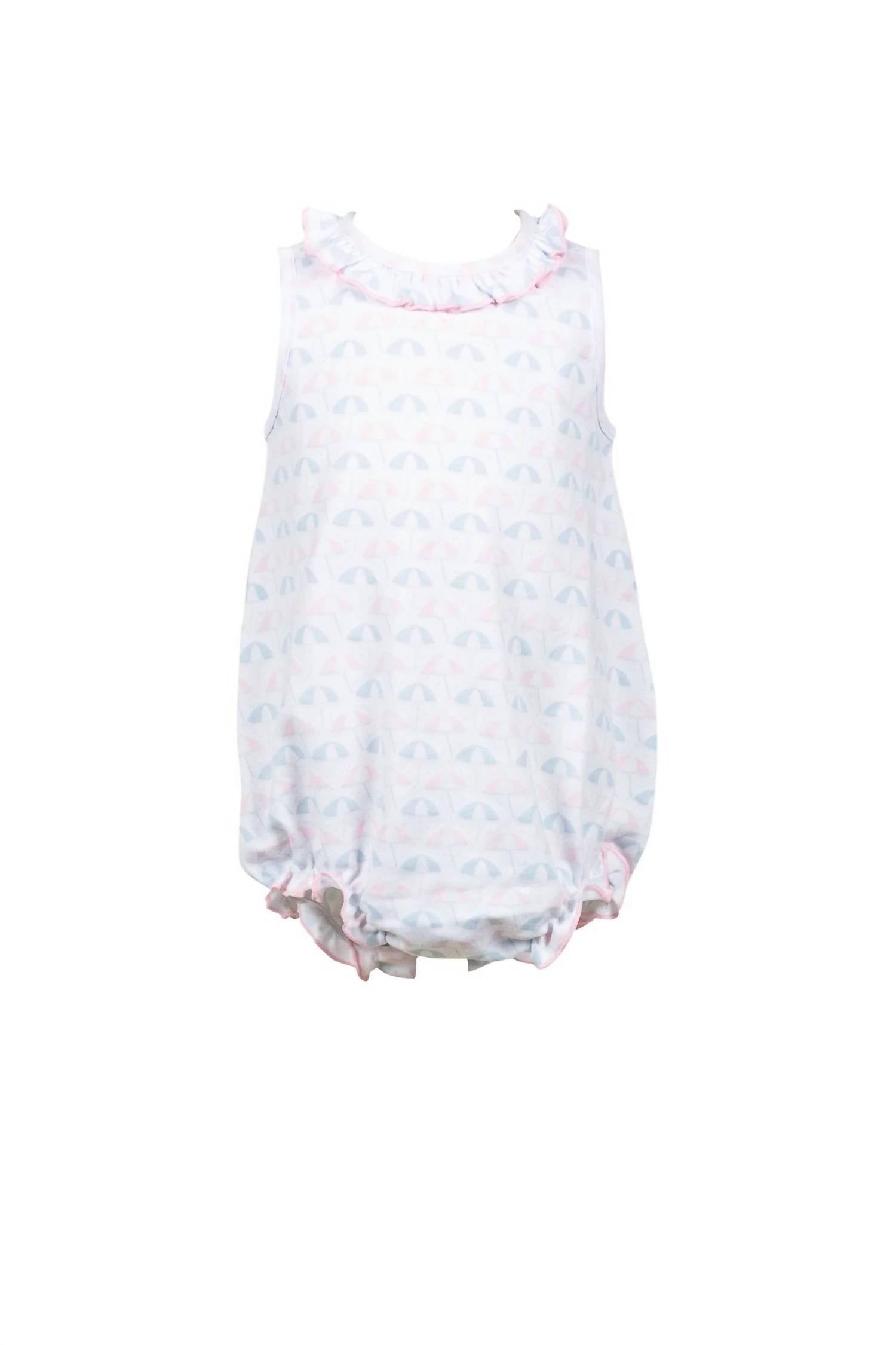 THE PROPER PEONY Kid's Umbrella Bubble Romper in white - kids' item