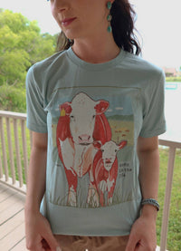 BELLA + CANVAS Born In The Usa Graphic Tee in the usa graphic tee in blue - women's t-shirt