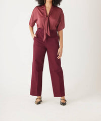 Rose Velvet - Piper Cotton Twill Full Length Pants