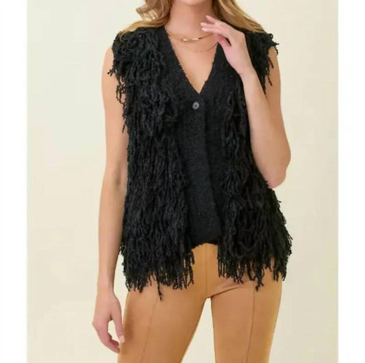 Mystree - All For Love Knitted Fringe Sweater Vest