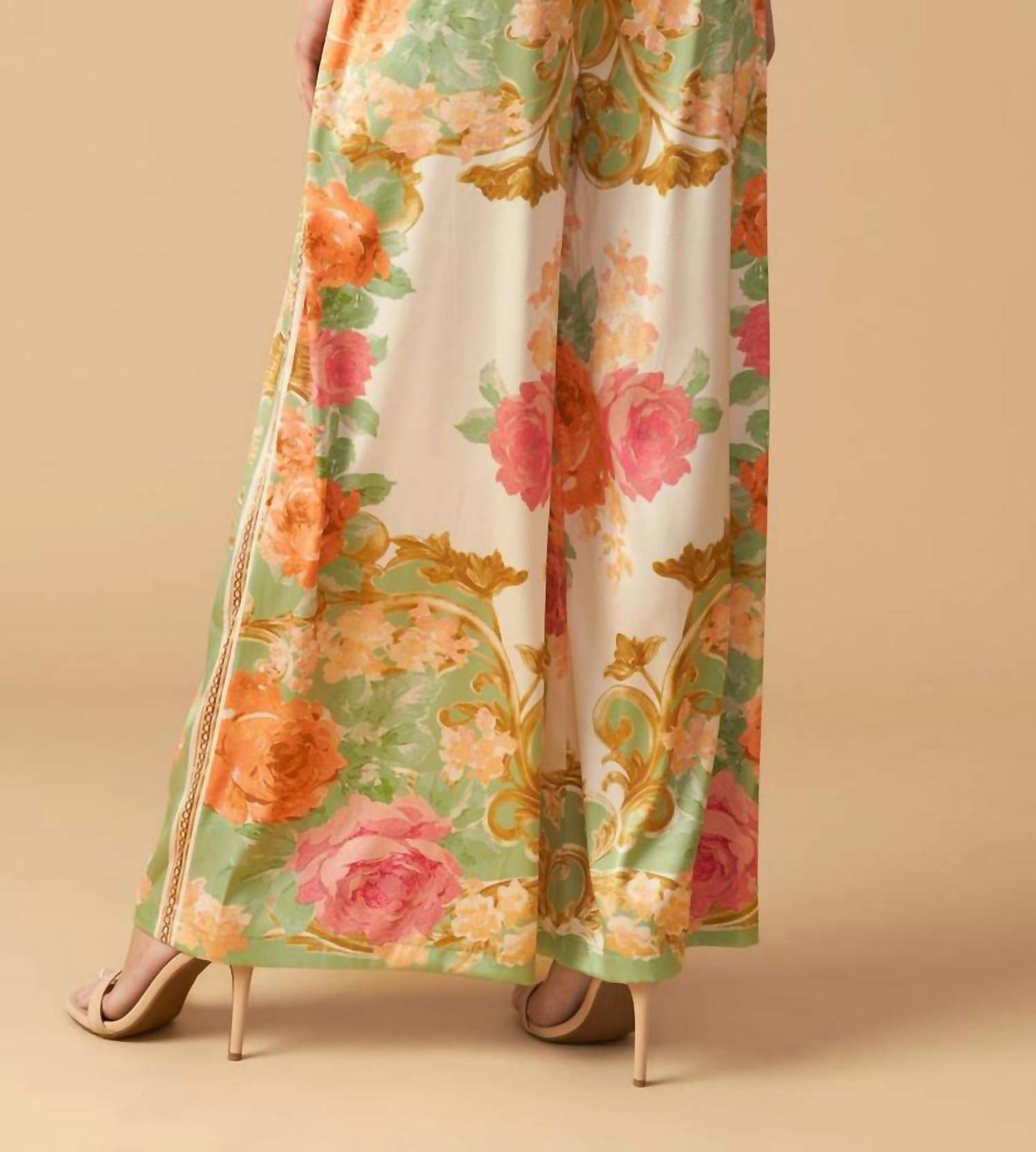 Bns - Boho Bloom Wide-Leg Pants