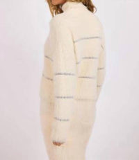 Sage The Label - Martini Metallic Stripe Turtleneck Sweater