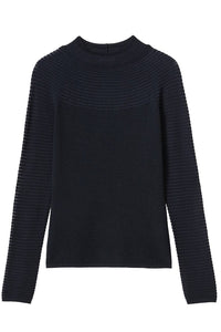 Lafayette 148 - Fine Gauge Merino Textured Stripe Sweater