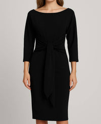 Mable - Slimming Waist Tie Sweater Dress