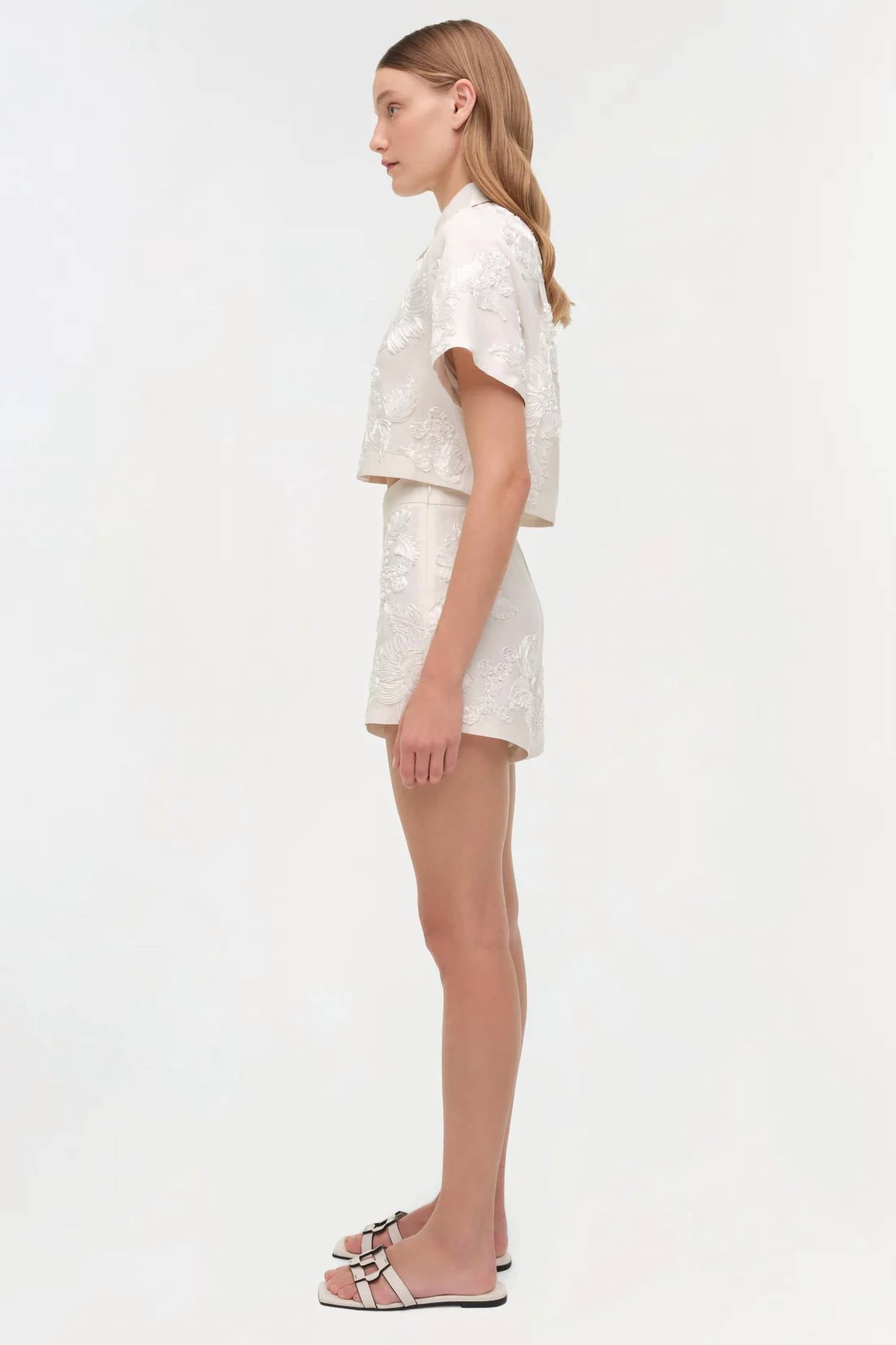 Jonathan Simkhai - Sammie Soutache Linen Short