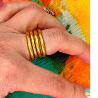 Woman Shops World - Women's Thai Buddhist Temple Kumlai Stackable Ring