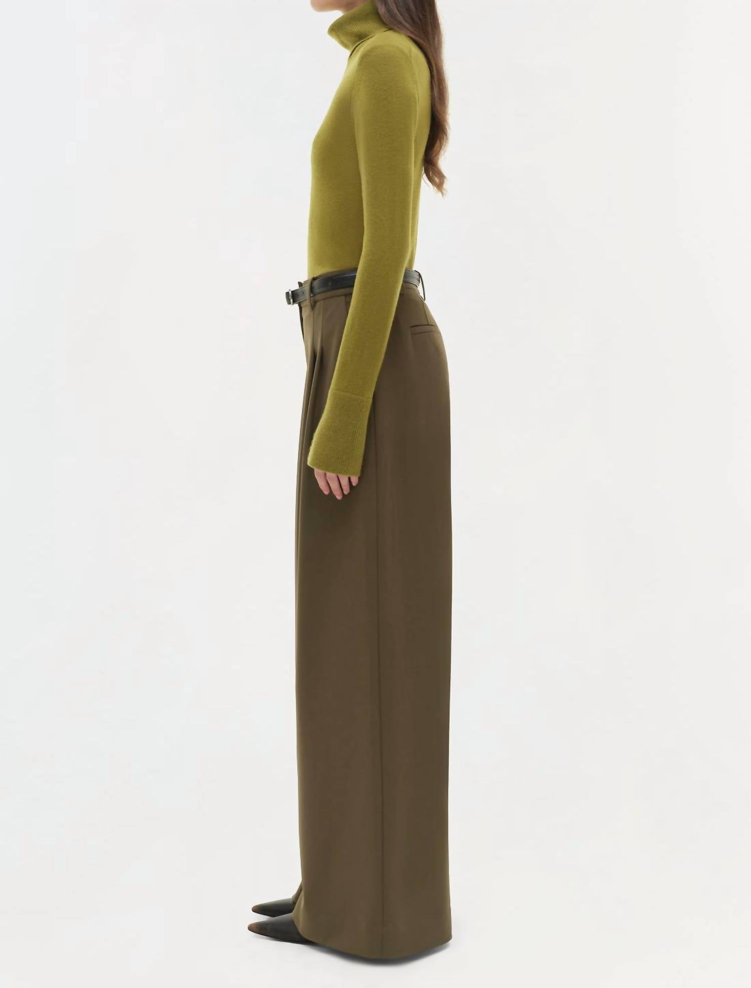 SIMKHAI Clayton Wide Leg Pant in alligator - women's pants - alternate view