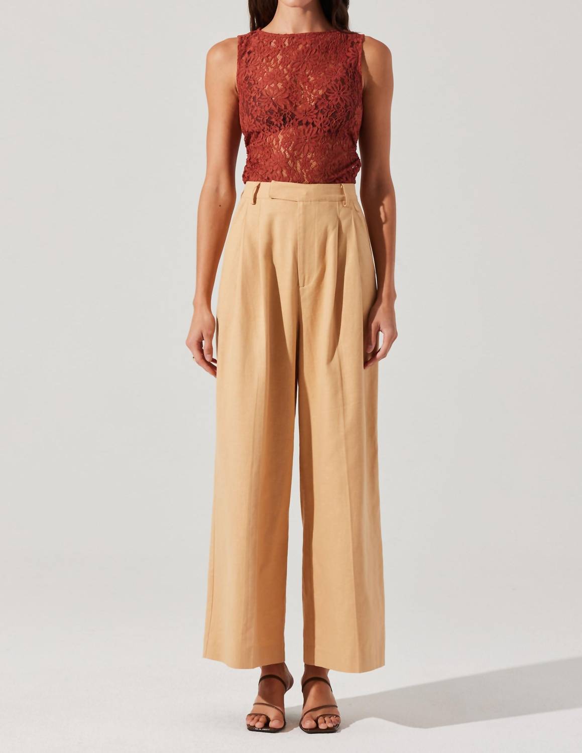Astr - Kairi Lace High Neck Top