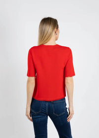 Elliott Lauren - Fringe Elbow Sleeve Sweater