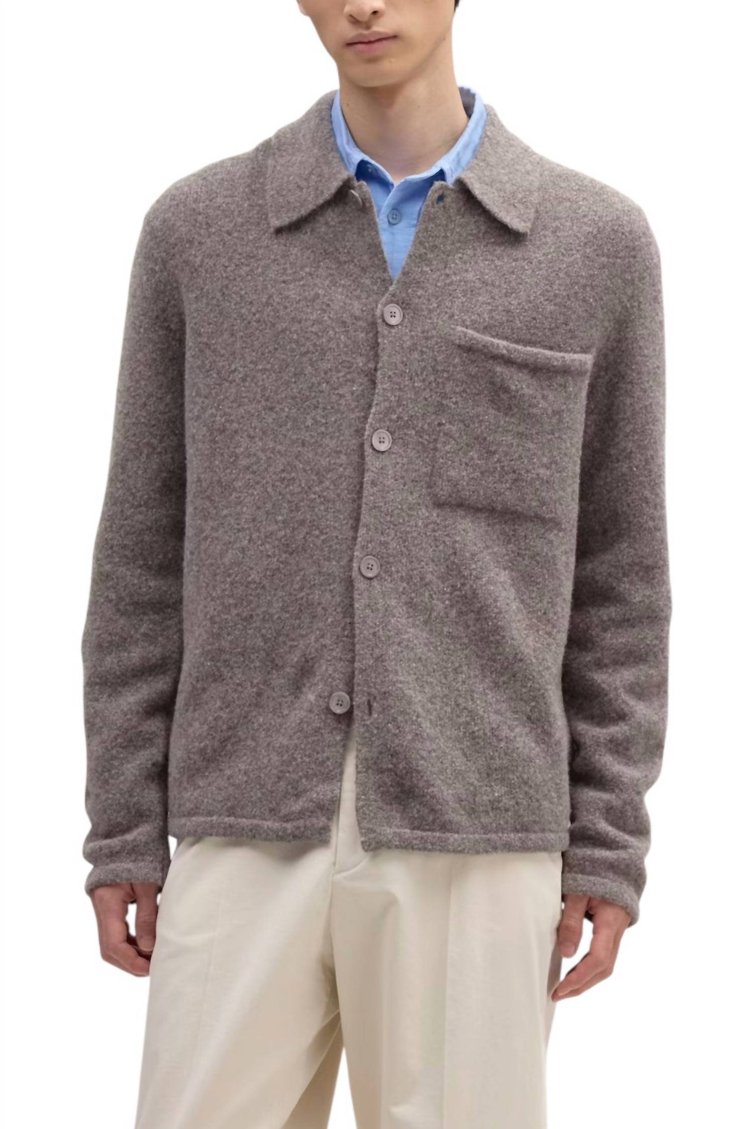 NN07 Jonas Long Sleeve Shirt in mable husk - men's long sleeve top - alternate view