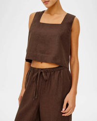 Rails - Akira Linen Crop Top